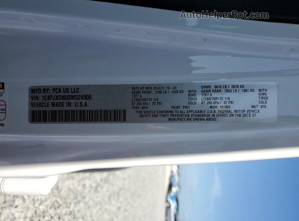 1C4PJXDN0SW524906 2025 JEEP WRANGLER Белый Вид подкапотного пространства