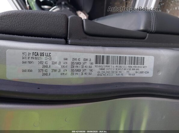 1C4RJFAG5LC207134 2020 JEEP GRAND CHEROKEE Серебряный Вид подкапотного пространства