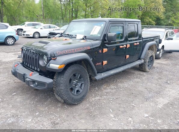 1C6JJTEG9ML530066 2021 JEEP GLADIATOR Black წინა მარცხენა ხედი სამი მეოთხედიდან