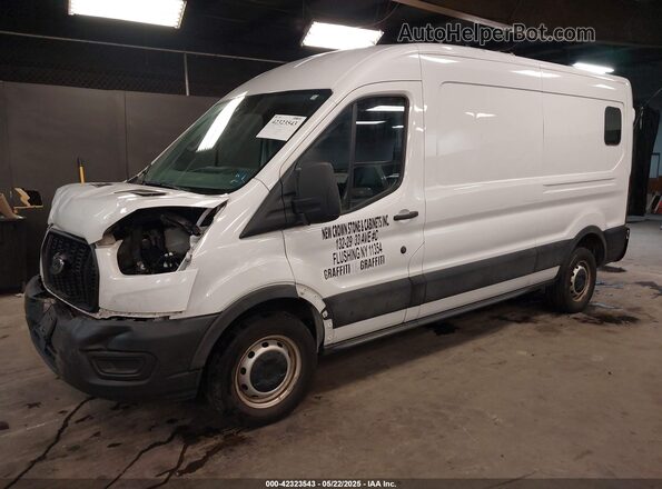 1FTBR1C8XMKA10485 2021 FORD TRANSIT-250 White Vista tres cuartos delantera izquierda