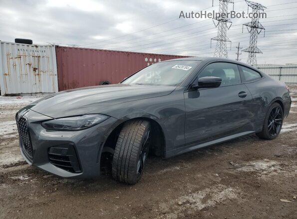 WBA13AR04NCJ02389 2022 BMW M4 Серый Передняя левая четверть