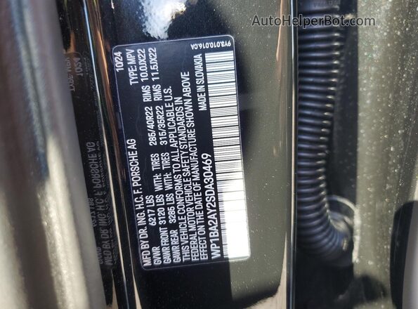 WP1BA2AY2SDA30469 2025 PORSCHE CAYENNE Black Widok naklejki z numerem VIN