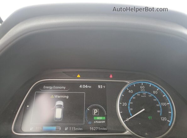 1N4AZ1CVXMC555250 2021 NISSAN LEAF Burgundy ხელსაწყოთა პანელის ხედი