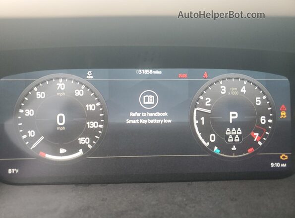 SALE9EEU8L2018476 2020 LAND ROVER DEFENDER White Vista del cuadro de instrumentos