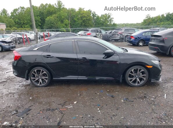 2HGFC2F83MH521744 2021 HONDA CIVIC Black Widok wnętrza z tyłu