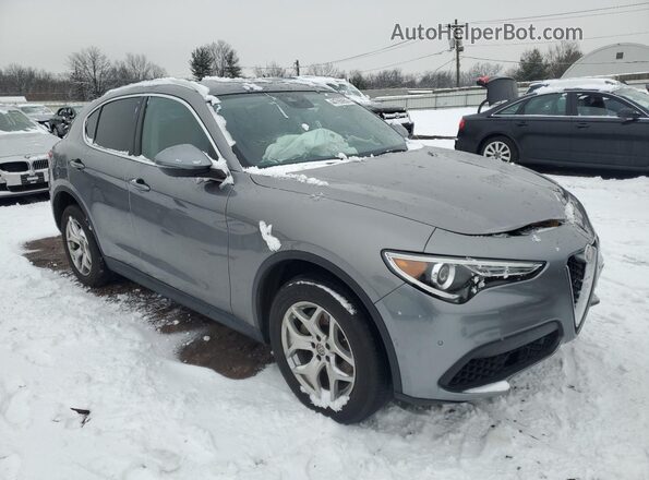 ZASPAKAN4M7D18791 2021 ALFA ROMEO STELVIO Серый Передняя правая четверть