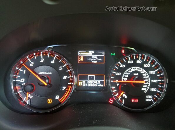JF1VA1A6XM9818869 2021 SUBARU WRX White ხელსაწყოთა პანელის ხედი