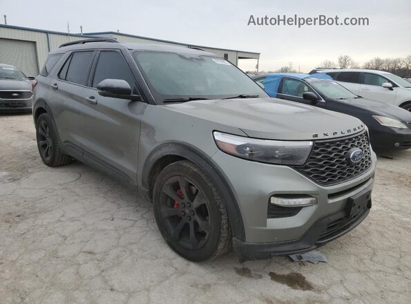 1FM5K8GC4LGB52501 2020 FORD FORD EXPLORER Зеленый Передняя правая четверть