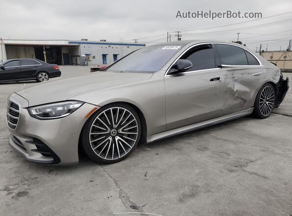 W1K6G6DB0NA094067 2022 MERCEDES-BENZ S Желто-коричневый Передняя левая четверть