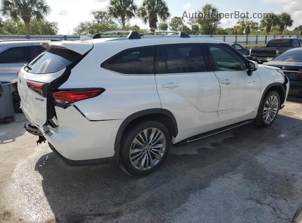 5TDEBRCH9LS012347 2020 TOYOTA HIGHLANDER HYBRID White Trasero derecho