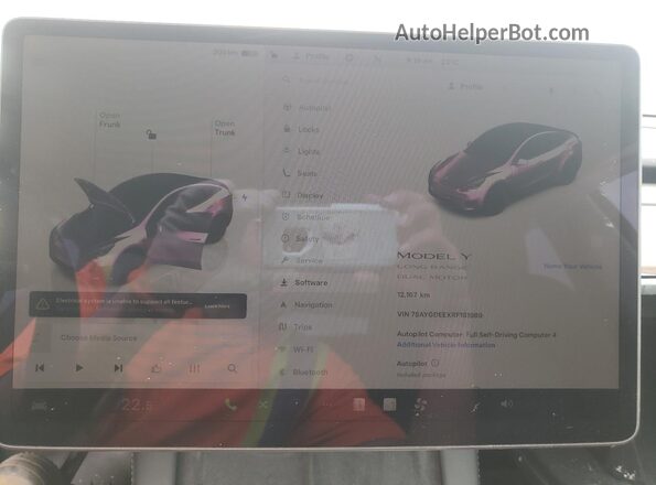 7SAYGDEEXRF181989 2024 TESLA MODEL Gray Vista del cuadro de instrumentos