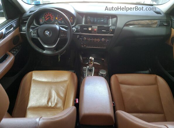 5UXWX9C52H0T14244 2017 BMW X3 Black Առջևի վահանակի տեսք