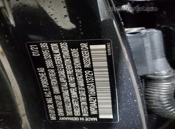 WP0AA2Y16MSA13729 2021 PORSCHE TAYCAN Gray Widok komory silnika
