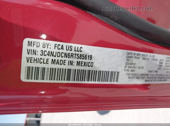 3C4NJDCN6RT585619 2024 JEEP COMPASS Красный Вид подкапотного пространства