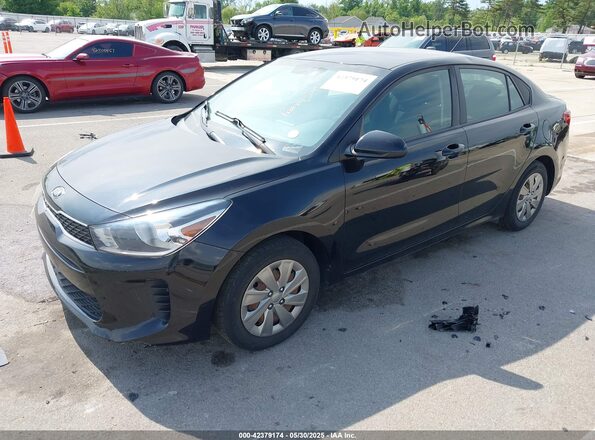 3KPA24AD9LE274316 2020 KIA RIO Black Առջևի ձախ երեք քառորդ տեսարան