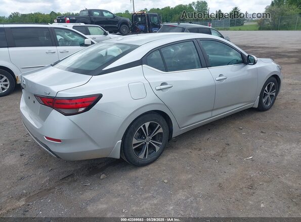 3N1AB8CVXMY323412 2021 NISSAN SENTRA Серебряный Задняя правая четверть