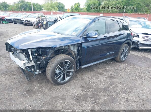 3PCAJ5FB1SF107702 2025 INFINITI QX50 Синий Передняя левая четверть