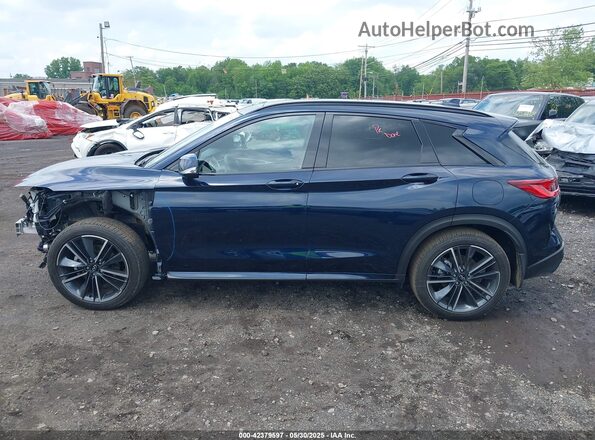 3PCAJ5FB1SF107702 2025 INFINITI QX50 Синий Панорамный вид салона 360°