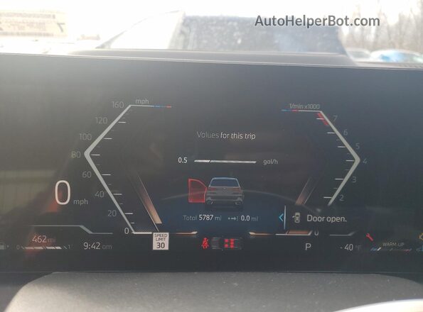 5UX23EU04S9X17313 2025 BMW X5 Серый Вид щитка приборов