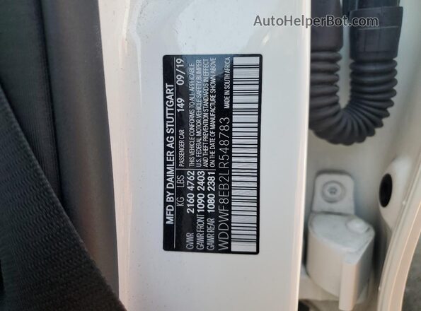 WDDWF8EB2LR548783 2020 MERCEDES-BENZ C White ძრავის განყოფილების ხედი