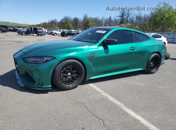 WBS43AZ05RCR91749 2024 BMW M4 Зеленый Передняя левая четверть