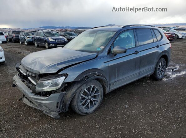 3VV0B7AX7MM021155 2021 VOLKSWAGEN TIGUAN Gray Առջևի ձախ երեք քառորդ տեսարան