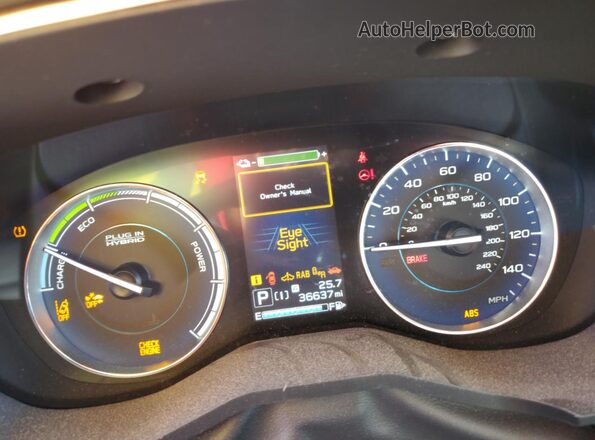 JF2GTDEC0LH235215 2020 SUBARU CROSSTREK Белый Вид щитка приборов