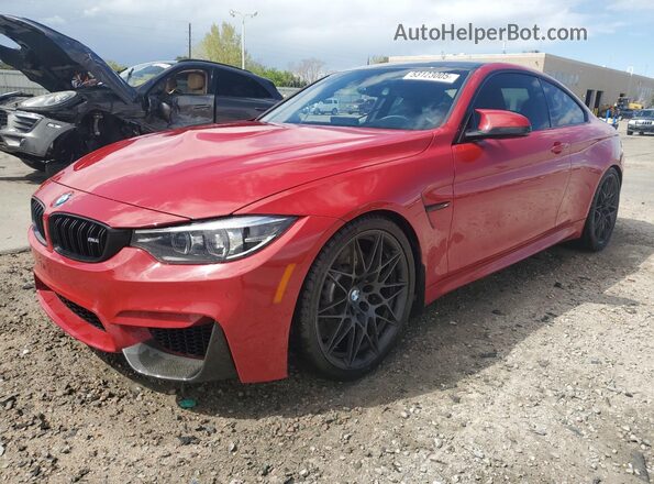 WBS4Y9C0XLFJ77823 2020 BMW M4 Red წინა მარცხენა ხედი სამი მეოთხედიდან