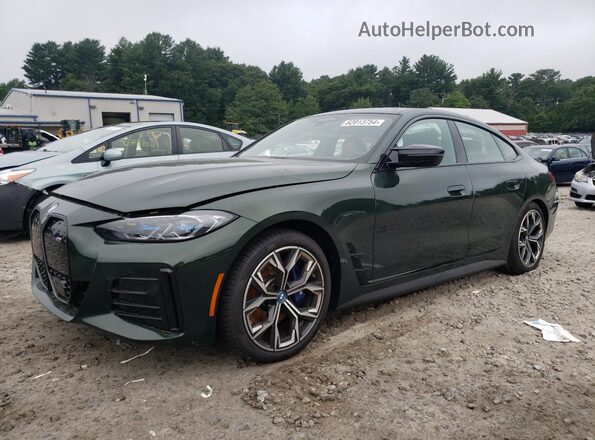 WBY33AW00RFS09877 2024 BMW I4 Green წინა მარცხენა ხედი სამი მეოთხედიდან