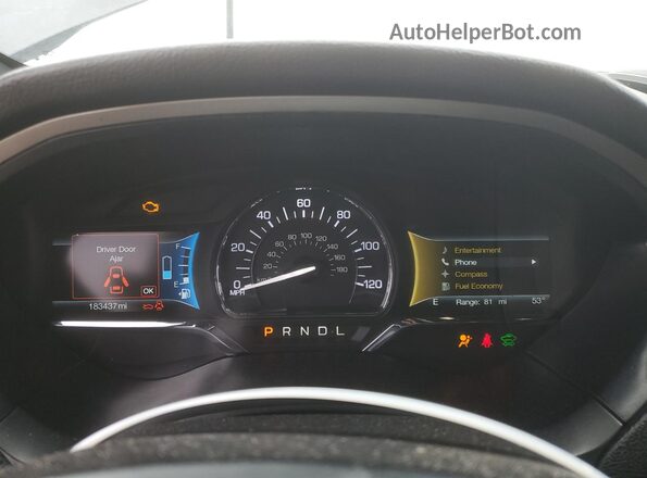 3LN6L5KU8KR602030 2019 LINCOLN MKZ Черный Вид щитка приборов