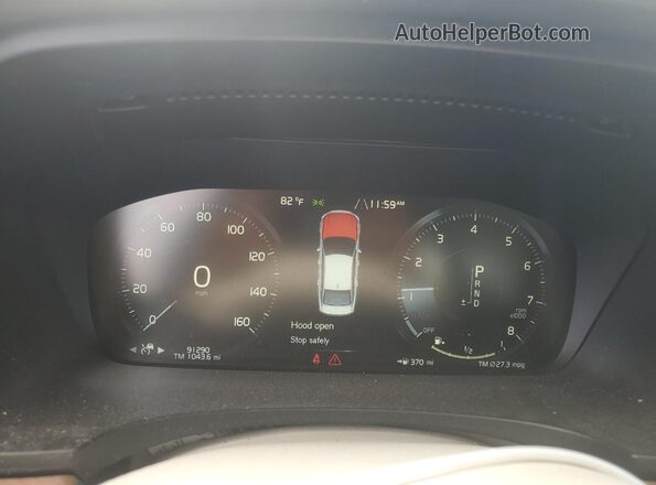 YV1A22ML8H1010841 2017 VOLVO S90 Blue Widok zestawu wskaźników