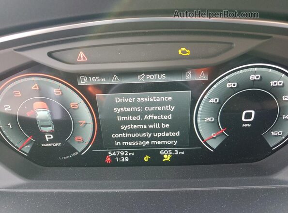 WAU8EAF85MN025943 2021 AUDI OTHER White Вид щитка приладів