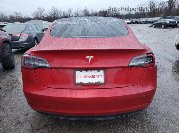 5YJ3E1EA6MF922723 2021 TESLA MODEL Красный Вид сзади