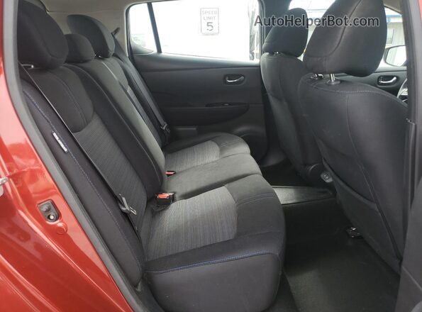 1N4AZ1CVXMC555250 2021 NISSAN LEAF Burgundy უკანა სავარძლების ხედი