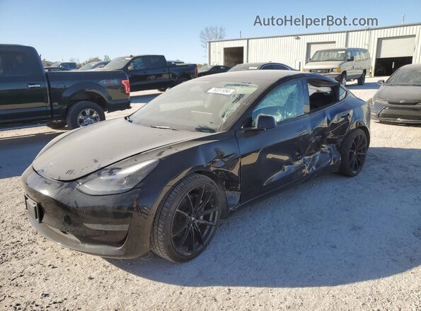 5YJ3E1EA9MF094523 2021 TESLA MODEL Черный Передняя левая четверть