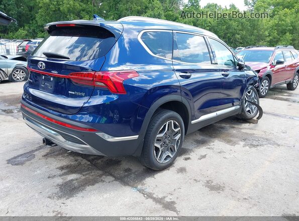 5NMS5DA10PH011874 2023 HYUNDAI SANTA FE HYBRID Blue Задня права чверть