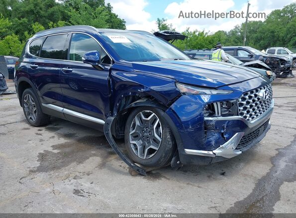 5NMS5DA10PH011874 2023 HYUNDAI SANTA FE HYBRID Blue Передня права чверть