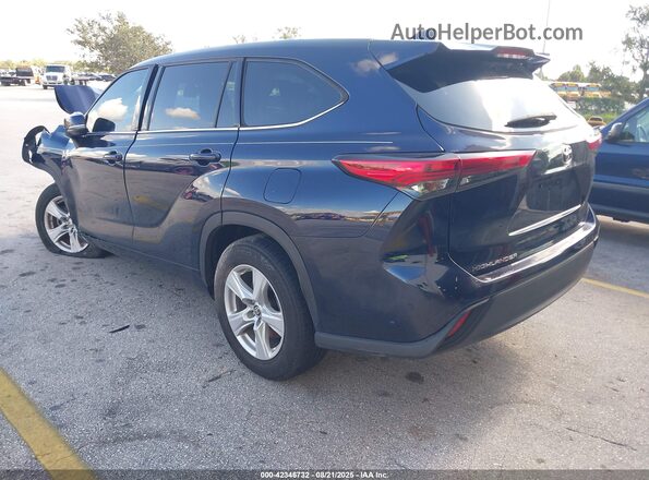 5TDCZRAH0MS078583 2021 TOYOTA HIGHLANDER Синий Задняя левая четверть