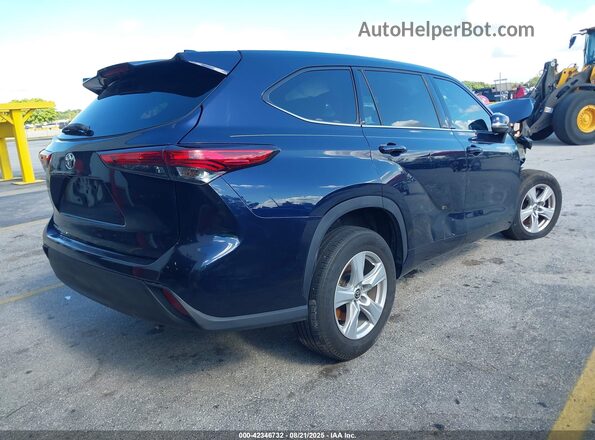 5TDCZRAH0MS078583 2021 TOYOTA HIGHLANDER Синий Задняя правая четверть
