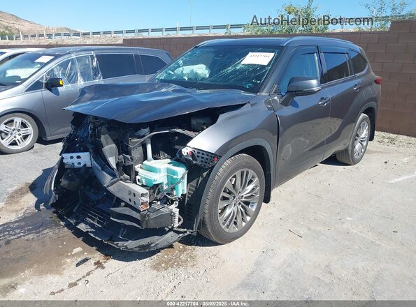 5TDFARAH6LS002515 2020 TOYOTA HIGHLANDER HYBRID Gray წინა მარცხენა ხედი სამი მეოთხედიდან
