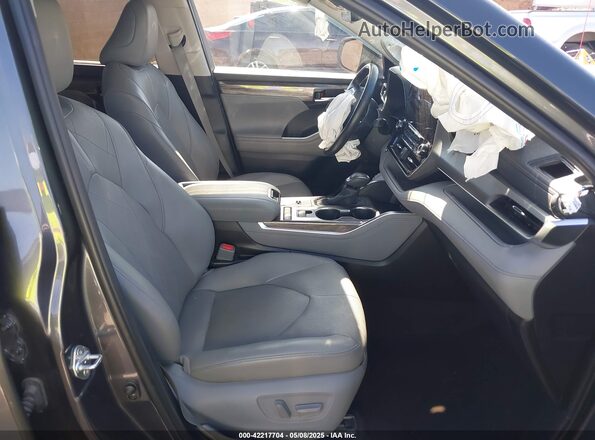 5TDFARAH6LS002515 2020 TOYOTA HIGHLANDER HYBRID Gray წინა სალონის ხედი