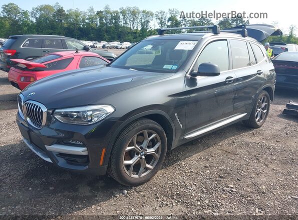 5UXTY5C07M9E96142 2021 BMW X3 Black Vista tres cuartos delantera izquierda