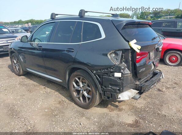5UXTY5C07M9E96142 2021 BMW X3 Black Trasero izquierdo