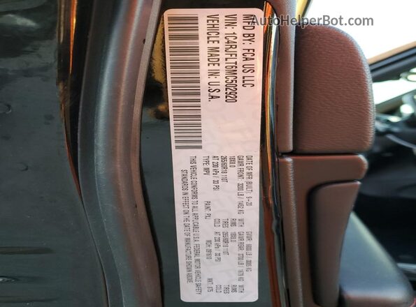 1C4RJFLT6MC502920 2021 JEEP GRAND Черный Вид наклейки с VIN-кодом