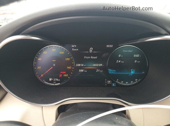 W1KWF8EB3MR626439 2021 MERCEDES-BENZ C Черный Вид щитка приборов
