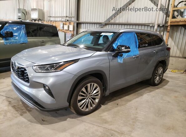5TDFZRBH3NS185754 2022 TOYOTA HIGHLANDER Gray Передня ліва чверть