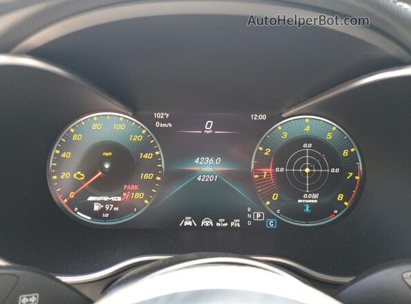 W1N0G6EB5MF939567 2021 MERCEDES-BENZ GLC-CLASS Белый Вид щитка приборов