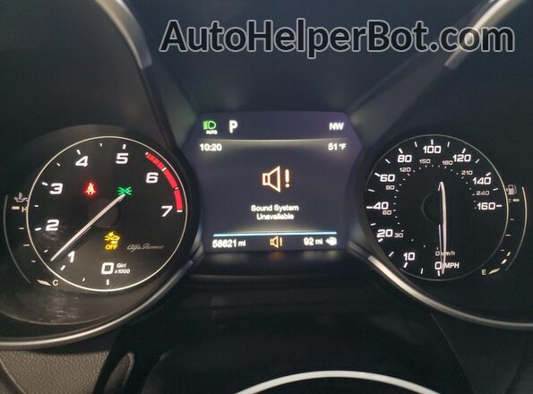 ZARFAMBN7K7602594 2019 ALFA ROMEO GIULIA Серебряный Вид щитка приборов