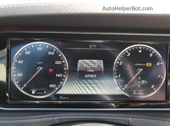 WDDUG8FB9GA254532 2016 MERCEDES-BENZ S Черный Вид щитка приборов