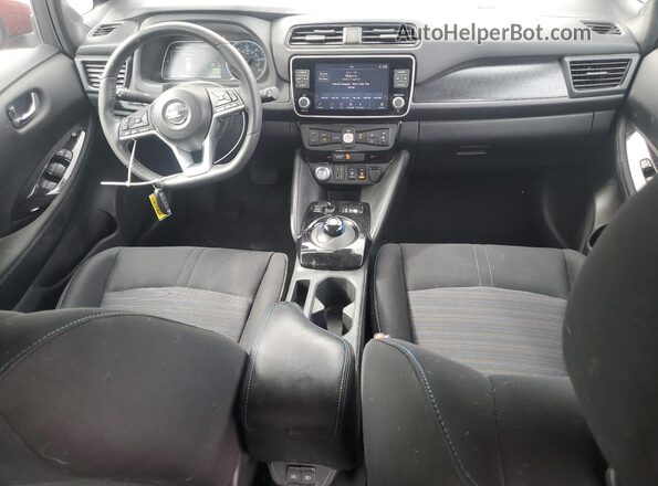 1N4AZ1CVXMC555250 2021 NISSAN LEAF Burgundy წინა პანელის ხედი
